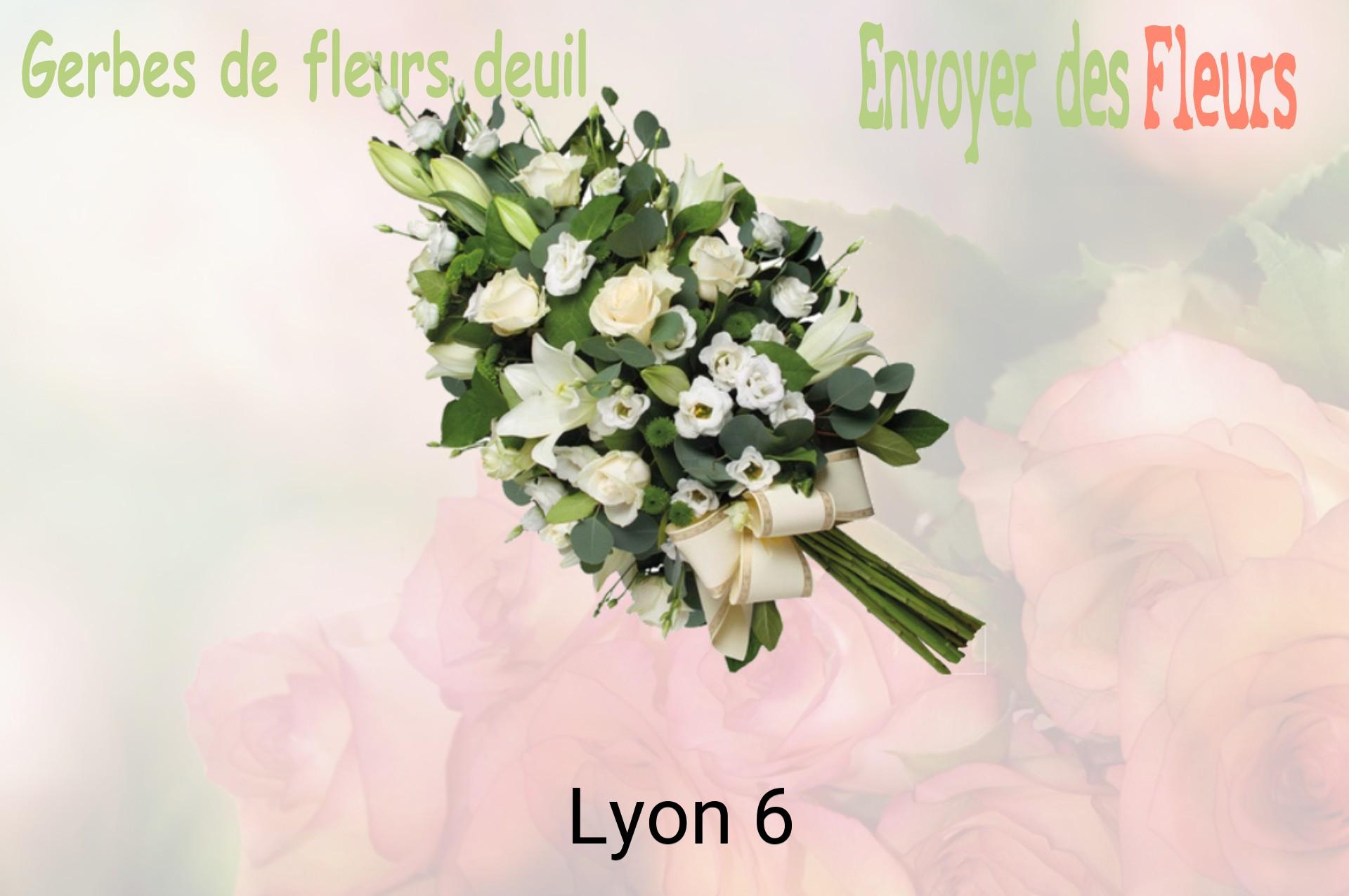 Gerbe de fleurs de deuil livrée à Lyon-6